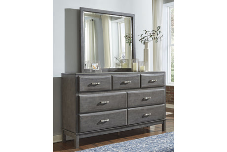 Caitbrook Gray Dresser and Mirror from Ashley - Luna Furniture