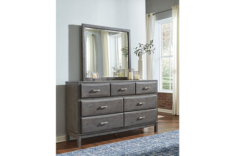 Caitbrook Gray Dresser and Mirror from Ashley - Luna Furniture