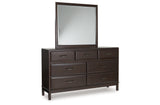 Vanmore Dark Brown Dresser and Mirror from Ashley - Luna Furniture
