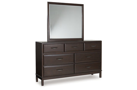 Vanmore Dark Brown Dresser and Mirror from Ashley - Luna Furniture