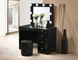 Morgan Black Round Swivel Stool from Crown Mark - Luna Furniture