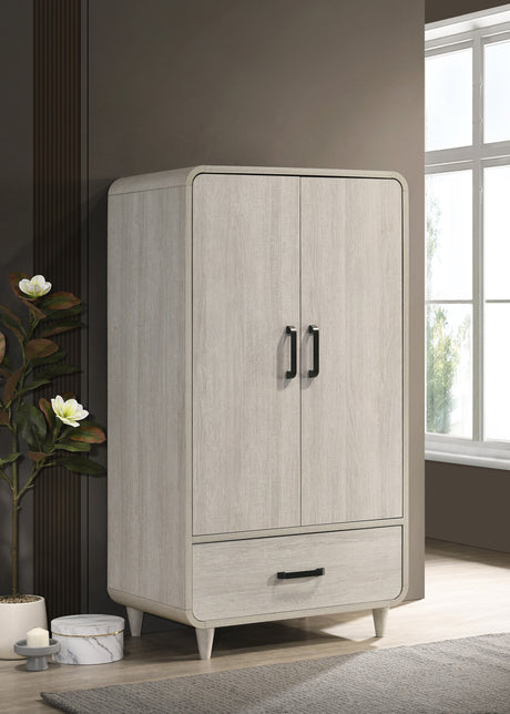 Nyomi White Armoire from Crown Mark - Luna Furniture