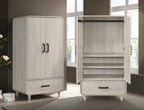 Nyomi White Armoire from Crown Mark - Luna Furniture