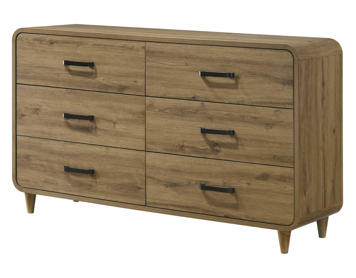 Nyomi White/Brown Upholstered Bedroom Set from Crown Mark - Luna Furniture