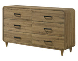 Nyomi White/Brown Upholstered Bedroom Set from Crown Mark - Luna Furniture