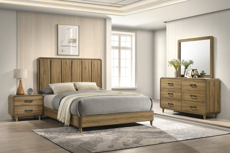 Nyomi Light Brown Panel Bedroom Set from Crown Mark - Luna Furniture