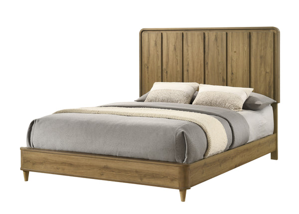 Nyomi Light Brown King Panel Bed