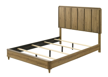 Nyomi Light Brown Queen Panel Bed from Crown Mark - Luna Furniture