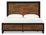 Kraeburn Brown/Black California King Storage Panel Bed from Ashley - Luna Furniture
