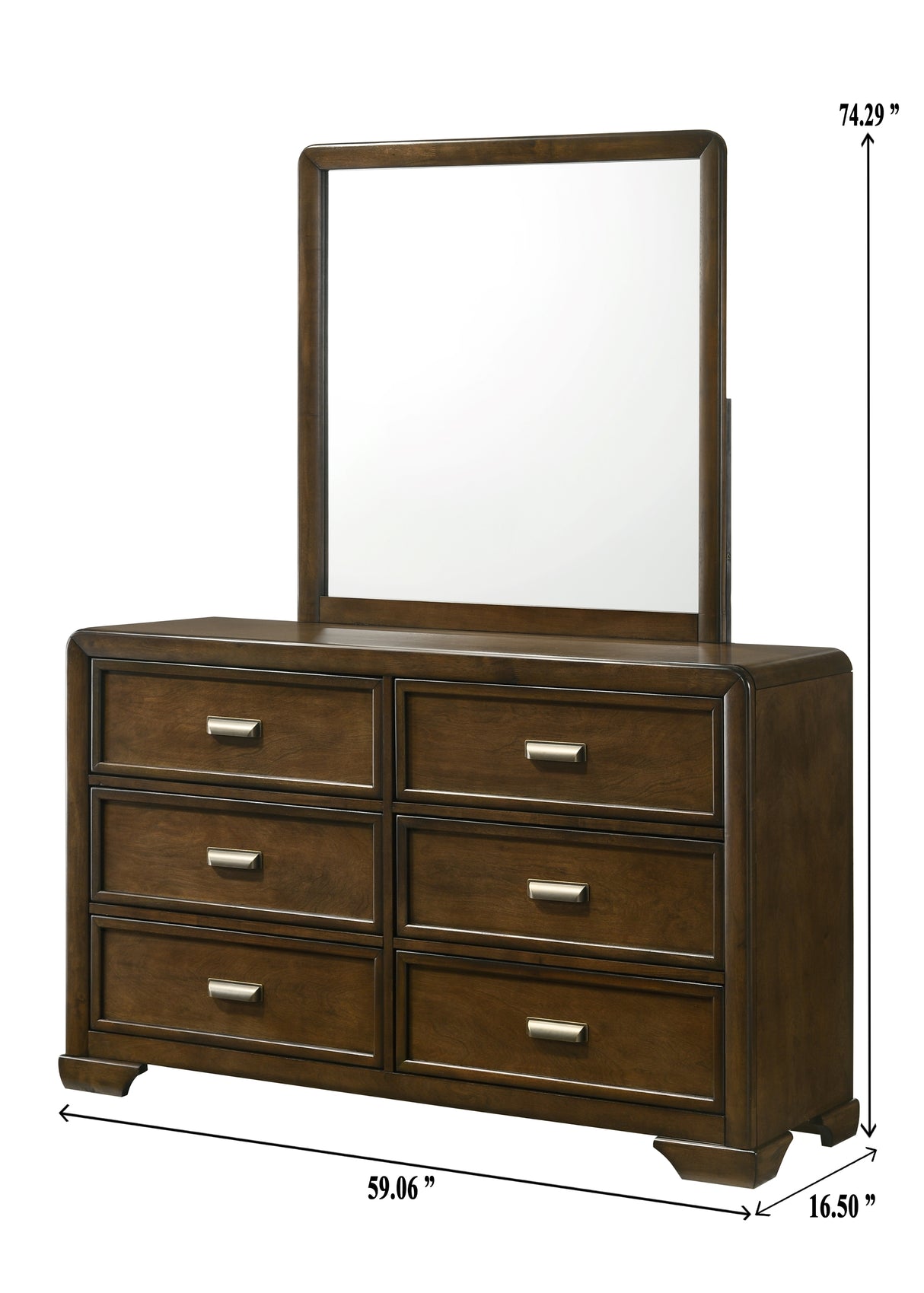 Coffield Brown Dresser Mirror