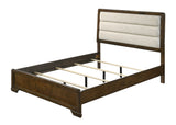 Coffield Brown Queen Upholstered Panel Bed