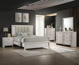 Carlton White Mist Upholstered Queen Bed from Crown Mark - Luna Furniture