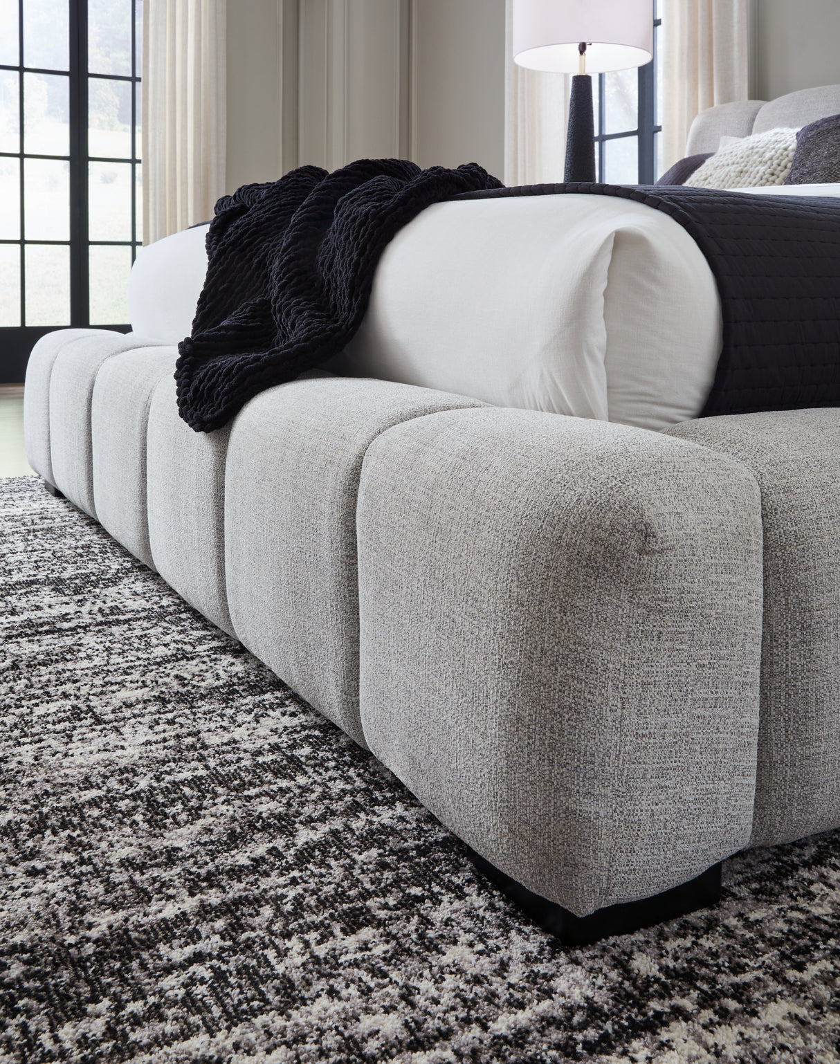 Grendusk Light Gray King Upholstered Bed from Ashley Furniture - Luna Furniture
