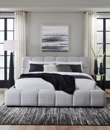 Grendusk Light Gray Queen Upholstered Bed from Ashley - Luna Furniture