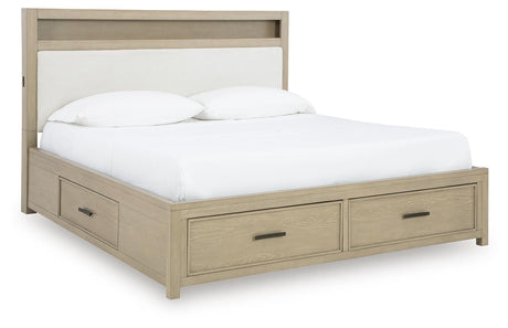 Calmoro Gray Queen Bookcase Bed from Ashley - Luna Furniture