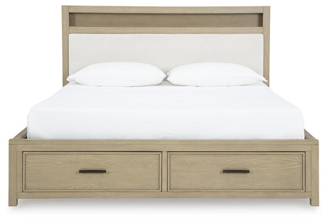 Calmoro Gray King Bookcase Bed from Ashley - Luna Furniture