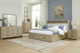 Calmoro Gray Bookcase Storage Panel Bedroom Set from Ashley Furniture - Luna Furniture