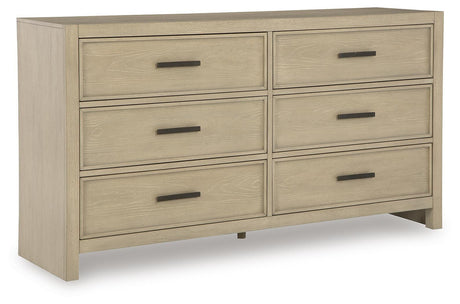 Calmoro Gray King Bookcase Bed with Mirrored Dresser from Ashley - Luna Furniture
