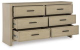 Calmoro Gray King Bookcase Bed with Mirrored Dresser from Ashley - Luna Furniture