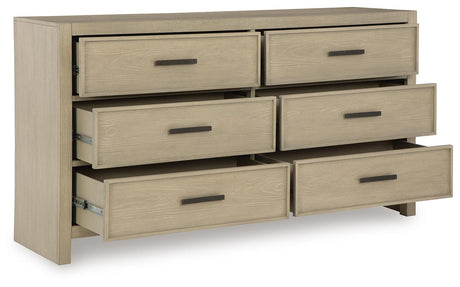 Calmoro Gray King Bookcase Bed with Mirrored Dresser from Ashley - Luna Furniture