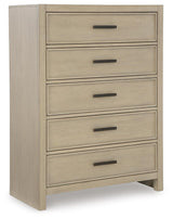 Calmoro Gray California King Bookcase Bed with Mirrored Dresser, Chest and 2 Nightstands from Ashley Furniture - Luna Furniture