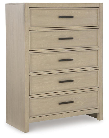 Calmoro Gray King Bookcase Bed with Mirrored Dresser, Chest and 2 Nightstands from Ashley - Luna Furniture