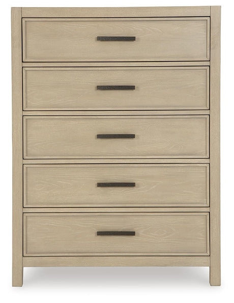 Calmoro Gray California King Bookcase Bed with Mirrored Dresser, Chest and 2 Nightstands from Ashley Furniture - Luna Furniture