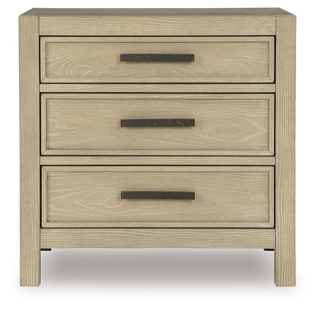 Calmoro Gray King Bookcase Bed with Mirrored Dresser and 2 Nightstands from Ashley Furniture - Luna Furniture