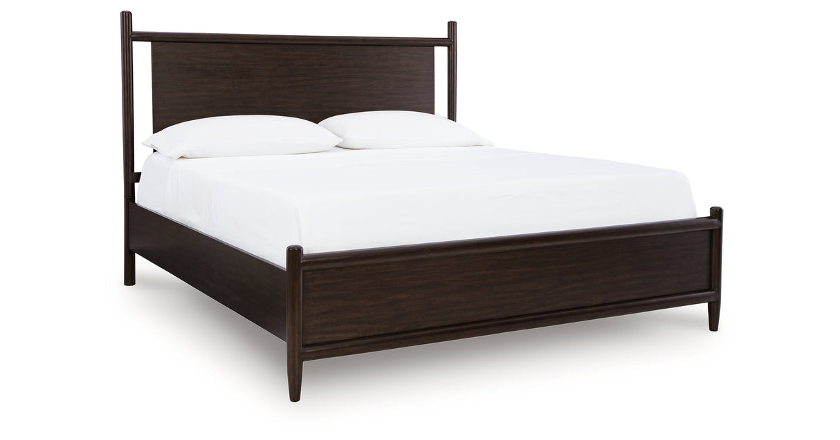 Dantenton Merlot Queen Panel Bed from Ashley - Luna Furniture