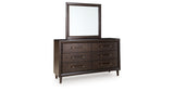 Dantenton Merlot Dresser and Mirror from Ashley Furniture - Luna Furniture