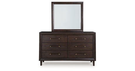 Dantenton Merlot Dresser and Mirror from Ashley Furniture - Luna Furniture