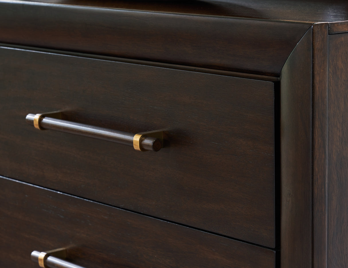 Dantenton Merlot Dresser and Mirror from Ashley Furniture - Luna Furniture