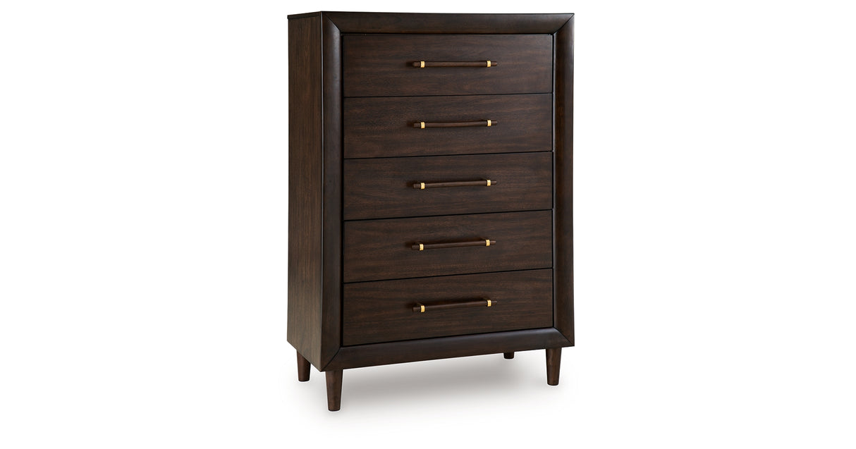 Dantenton Merlot Chest of Drawers from Ashley Furniture - Luna Furniture