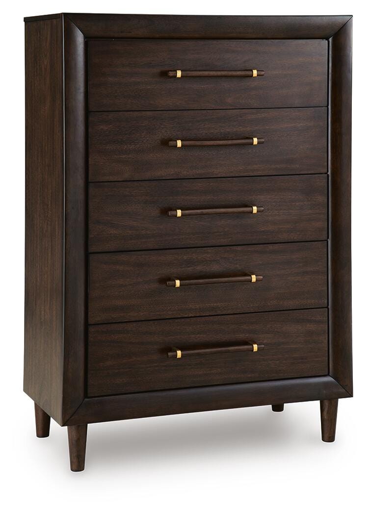 Dantenton Merlot Chest of Drawers from Ashley Furniture - Luna Furniture