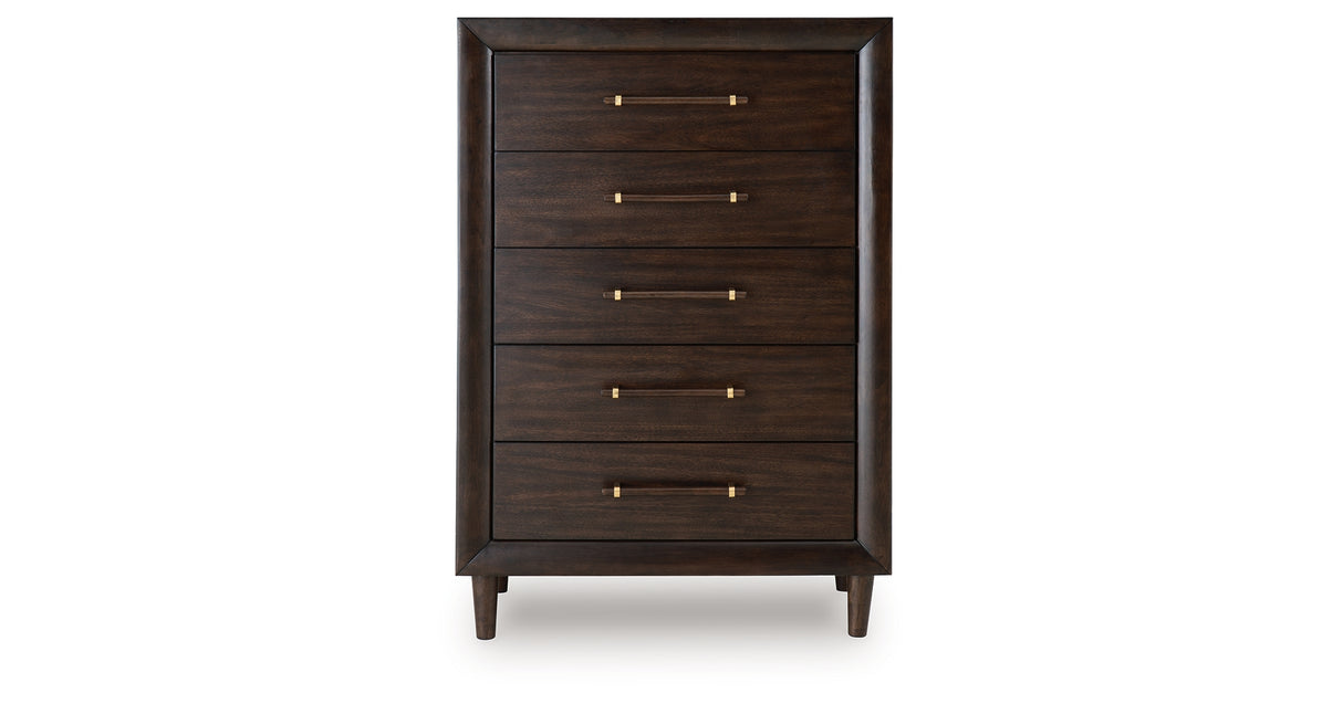 Dantenton Merlot Chest of Drawers from Ashley Furniture - Luna Furniture