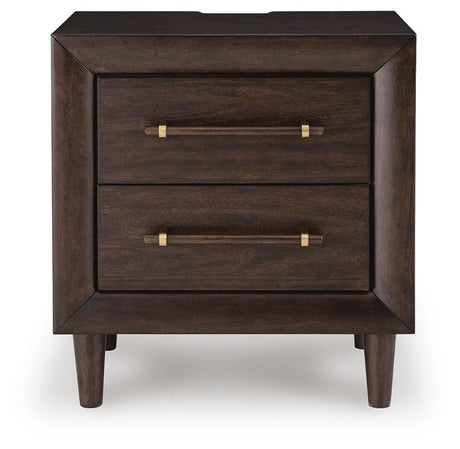 Dantenton Merlot Nightstand from Ashley Furniture - Luna Furniture