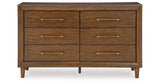 Lyncott King Upholstered Bed with Dresser and 2 Nightstands in Brown from Ashley - Luna Furniture