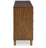 Lyncott California King Upholstered Bed with Dresser and Nightstand in Brown from Ashley - Luna Furniture