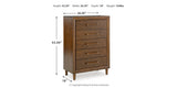 Lyncott California King Upholstered Bed with Mirrored Dresser, Chest and Nightstand in Brown from Ashley - Luna Furniture