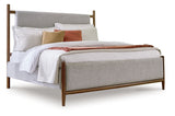 Lyncott Brown Queen Upholstered Panel Bed from Ashley Furniture - Luna Furniture