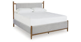 Lyncott Queen Upholstered Bed with Dresser in Brown from Ashley - Luna Furniture