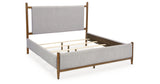 Lyncott Queen Upholstered Bed with Mirrored Dresser, Chest and Nightstand in Brown from Ashley - Luna Furniture