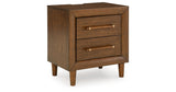 Lyncott King Upholstered Bed with Dresser and Nightstand in Brown from Ashley - Luna Furniture
