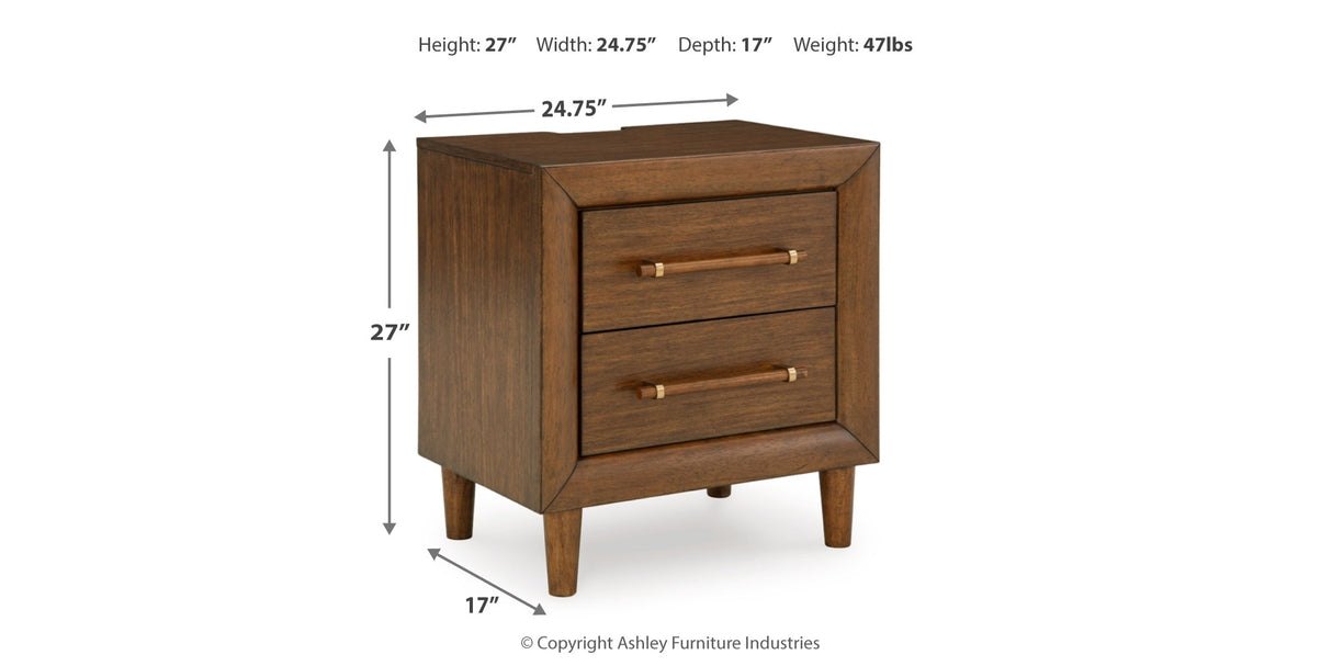 Lyncott King Upholstered Bed with Dresser and 2 Nightstands in Brown from Ashley - Luna Furniture