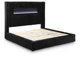 Tayleena Black Queen Upholstered Bed from Ashley - Luna Furniture