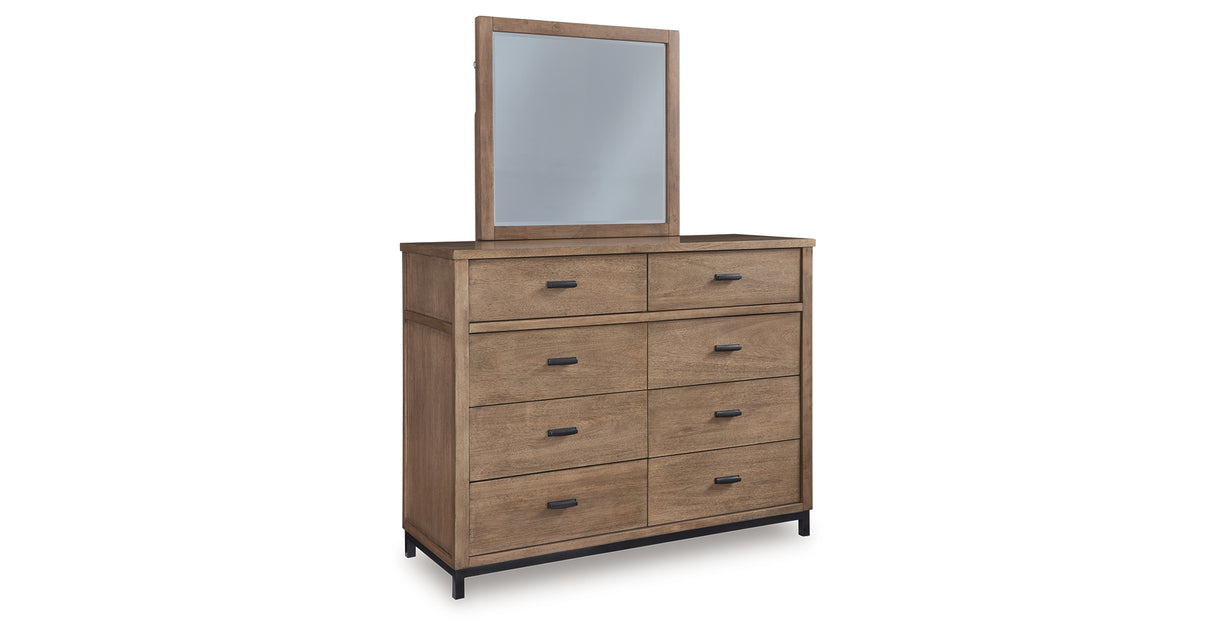 Tomtyn Light Brown Dresser and Mirror from Ashley Furniture - Luna Furniture