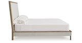 Tomtyn Light Brown King Upholstered Platform Bed from Ashley - Luna Furniture