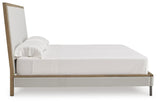Tomtyn Light Brown California King Upholstered Platform Bed from Ashley Furniture - Luna Furniture