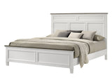 Everdeen White/Brown Queen Panel Bed