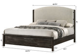 Ethel Dark Brown Upholstered King Bed from Crown Mark - Luna Furniture